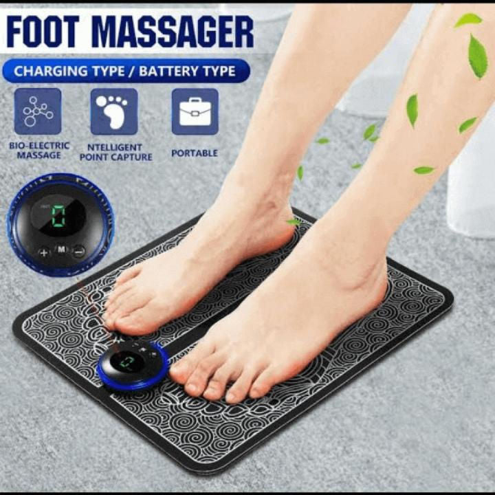 Electric EMS Foot Massager Pad - USB Charging Foldable Massage Mat