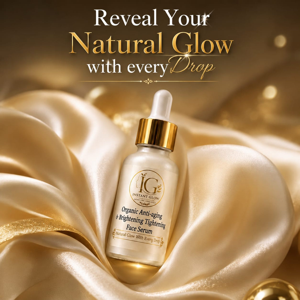 Organic Anti-Aging & Brightening Face Serum 30ml